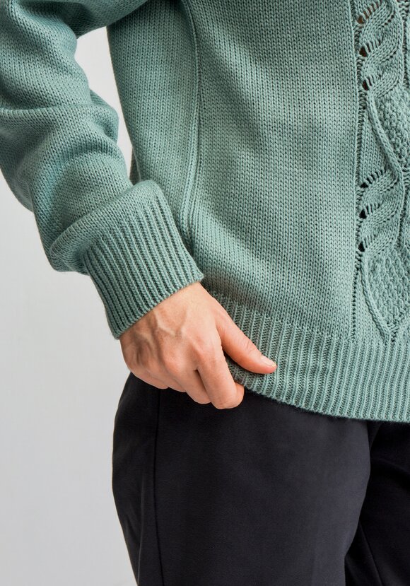 Свитер с ажурным рисунком шир.  580, рис. 6