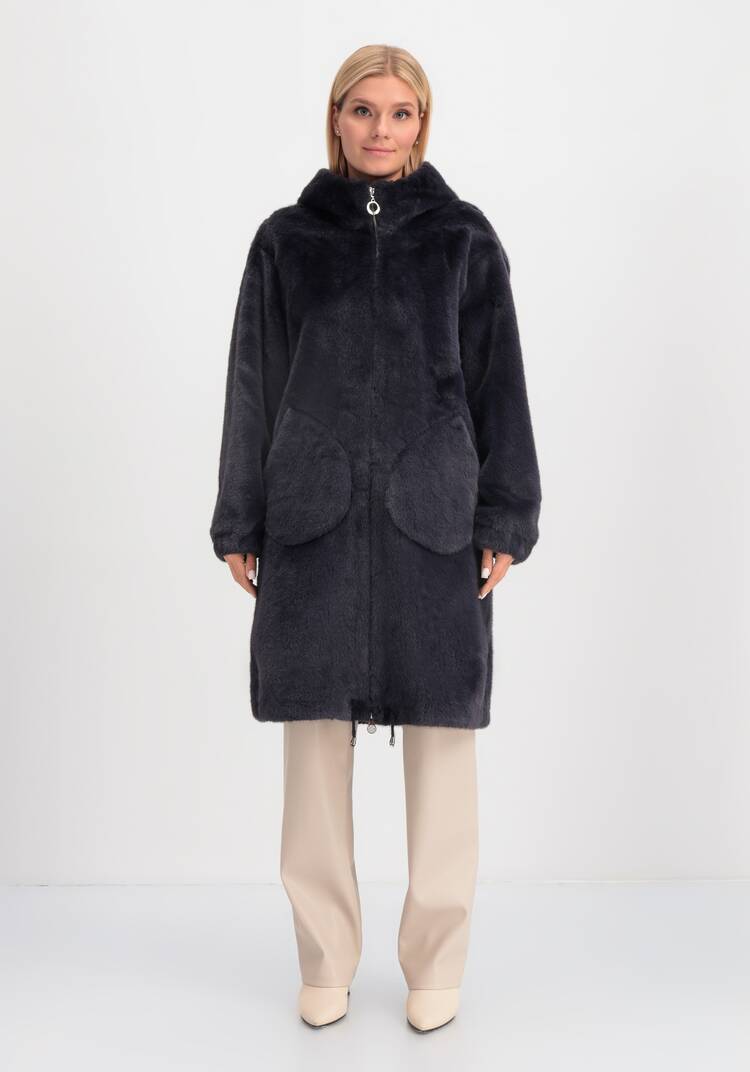 Пальто из экомеха шир.  750, рис. 17