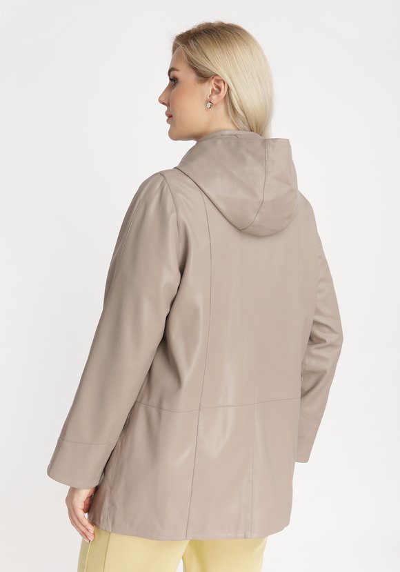 Куртка из экокожи с капюшоном шир.  580, рис. 14