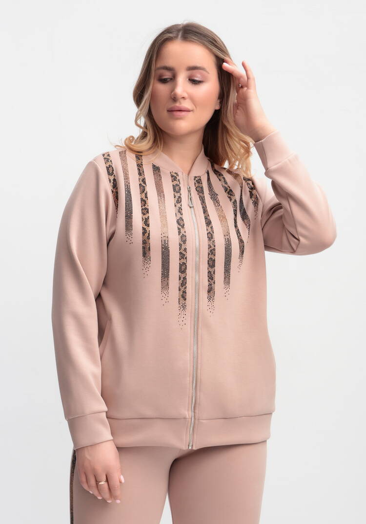 Костюм со стразами (бомбер и брюки) шир.  750, рис. 11