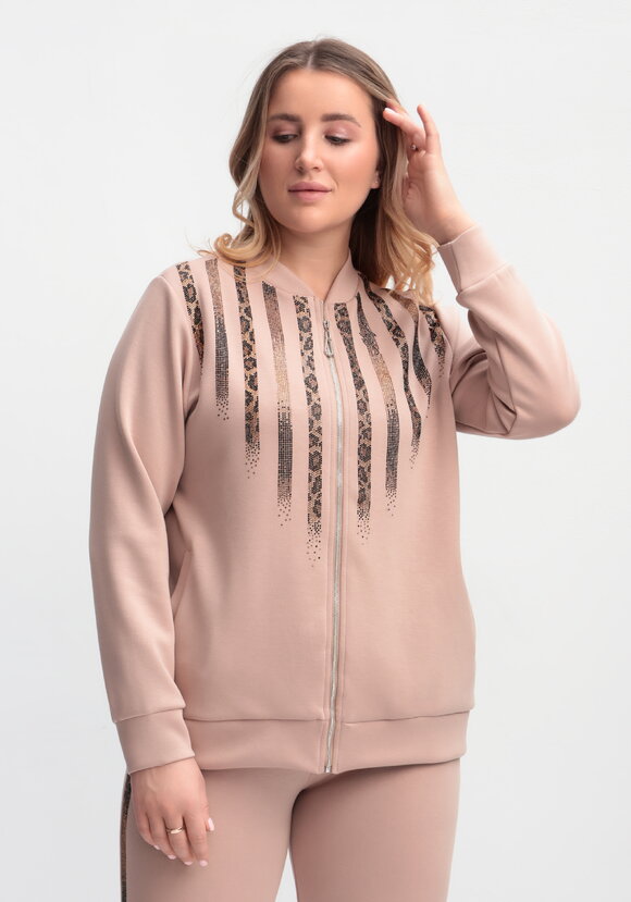 Костюм со стразами (бомбер и брюки) шир.  580, рис. 11