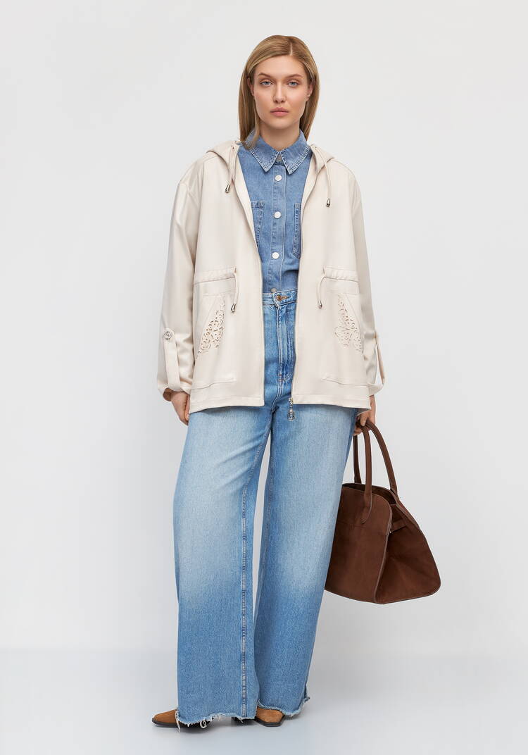 Ветровка с ажурным узором на карманах шир.  750, рис. 24