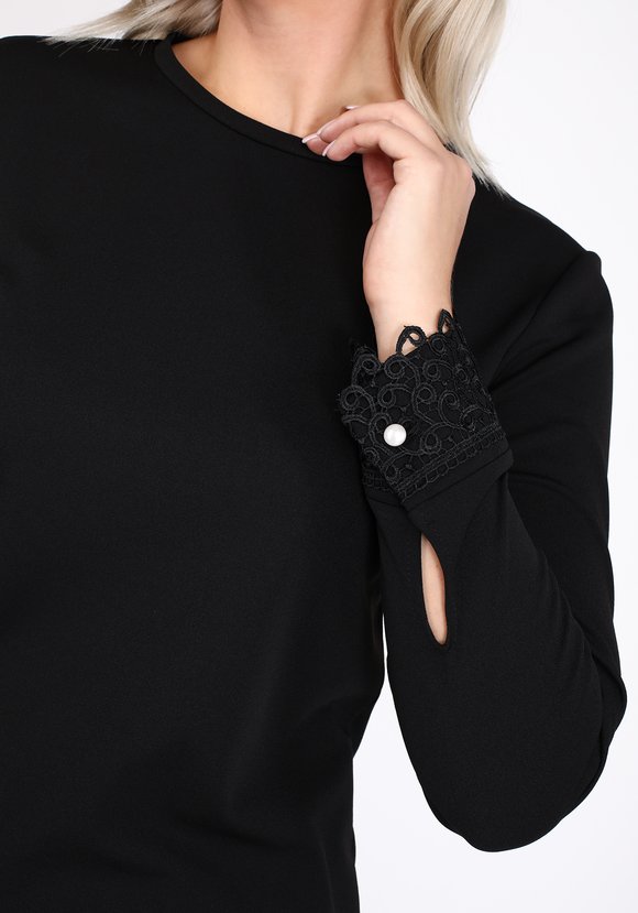 Блуза с кружевными манжетами шир.  580, рис. 8