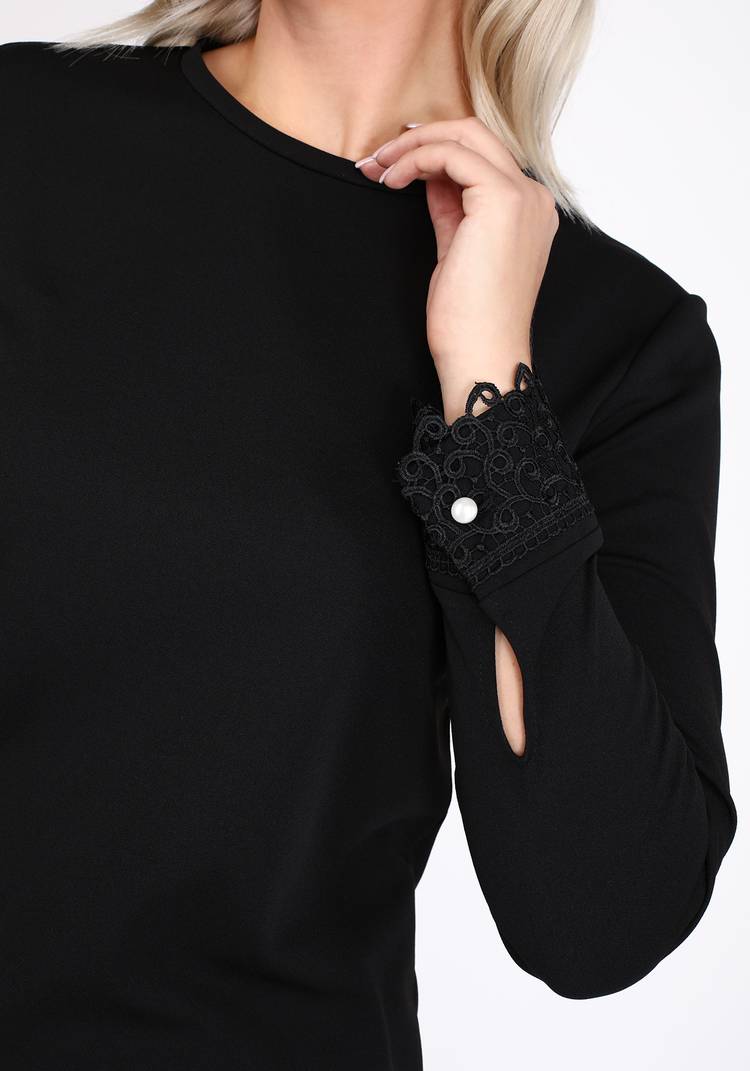 Блуза с кружевными манжетами шир.  750, рис. 8