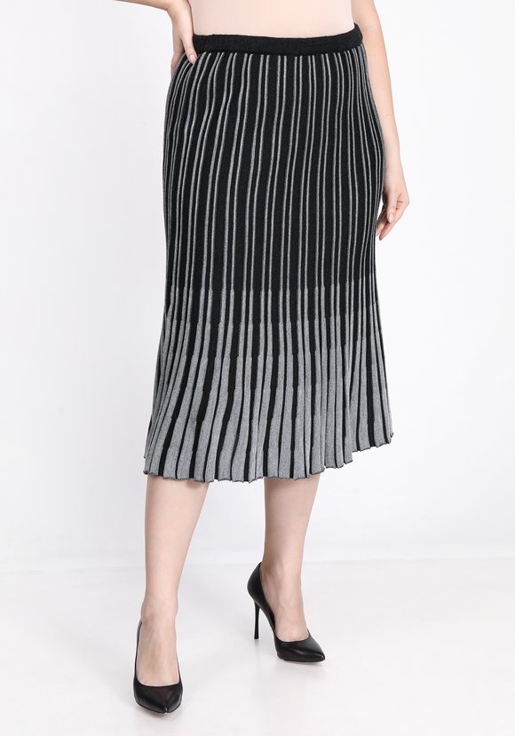 Юбка А-силуэта в вертикальную полоску шир.  580, рис. 1