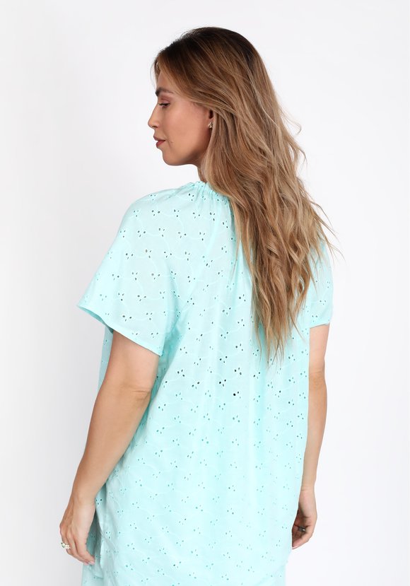 Блуза из шитья с коротким рукавом шир.  580, рис. 10