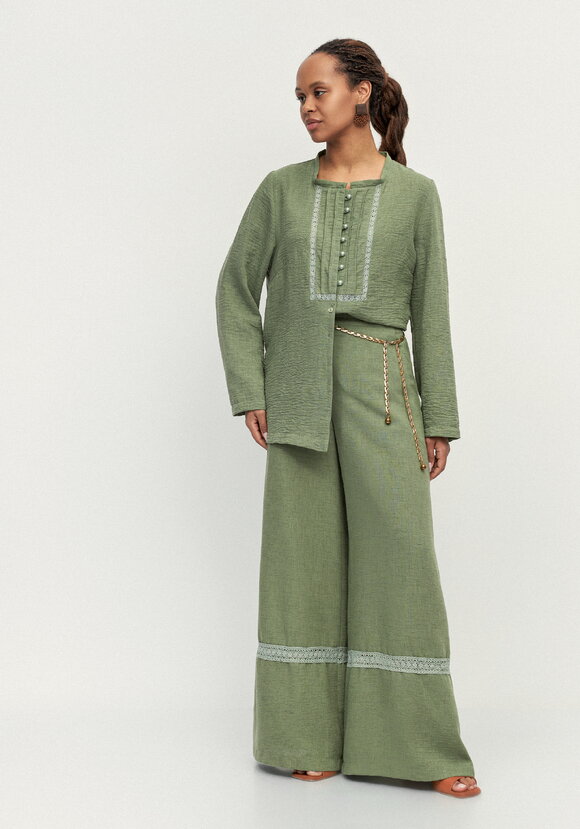 Брюки с вставками кружева Светлана шир.  580, рис. 15