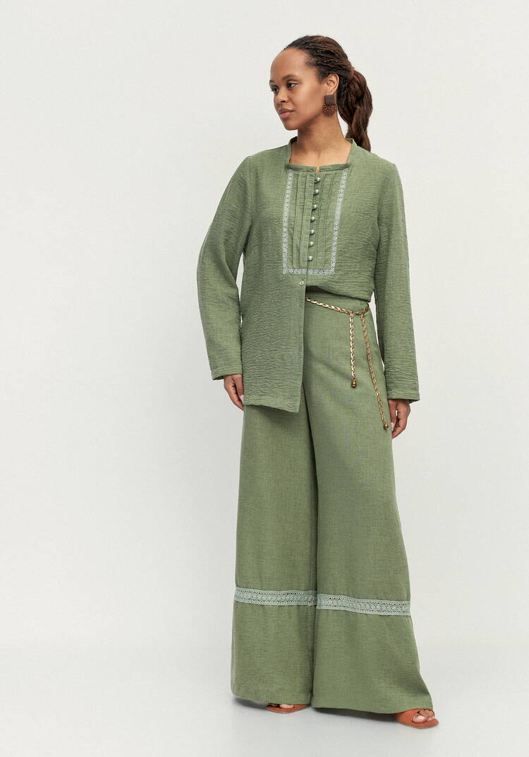 Брюки с вставками кружева Светлана шир.  750, рис. 15