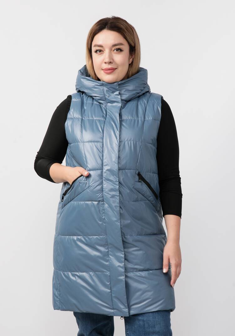 Жилетка женская удлиненная Марсия шир.  750, рис. 1