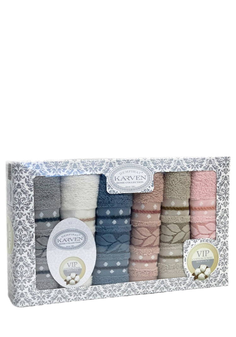 Полотенца махровые в коробке, 6 шт. шир.  750, рис. 4