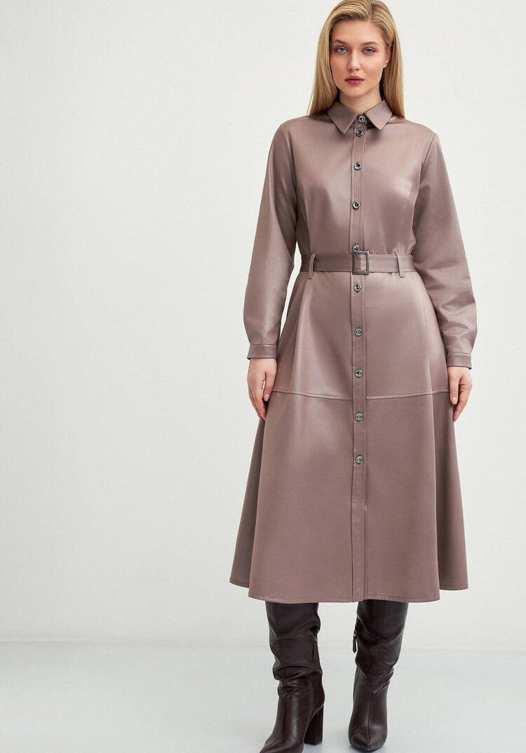 Платье-рубашка трикотажное под кожу шир.  750, рис. 12