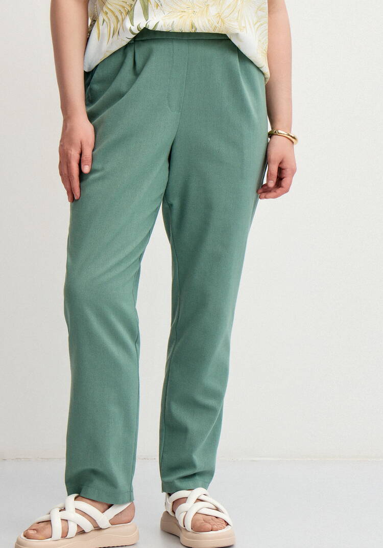 Брюки изо льна длиной 7/8 шир.  750, рис. 24