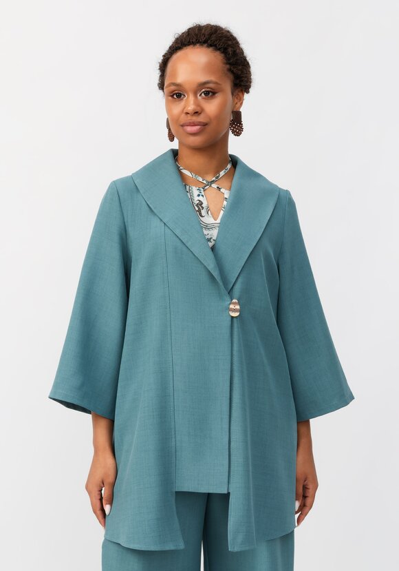 Кардиган с воротником шалька шир.  580, рис. 13