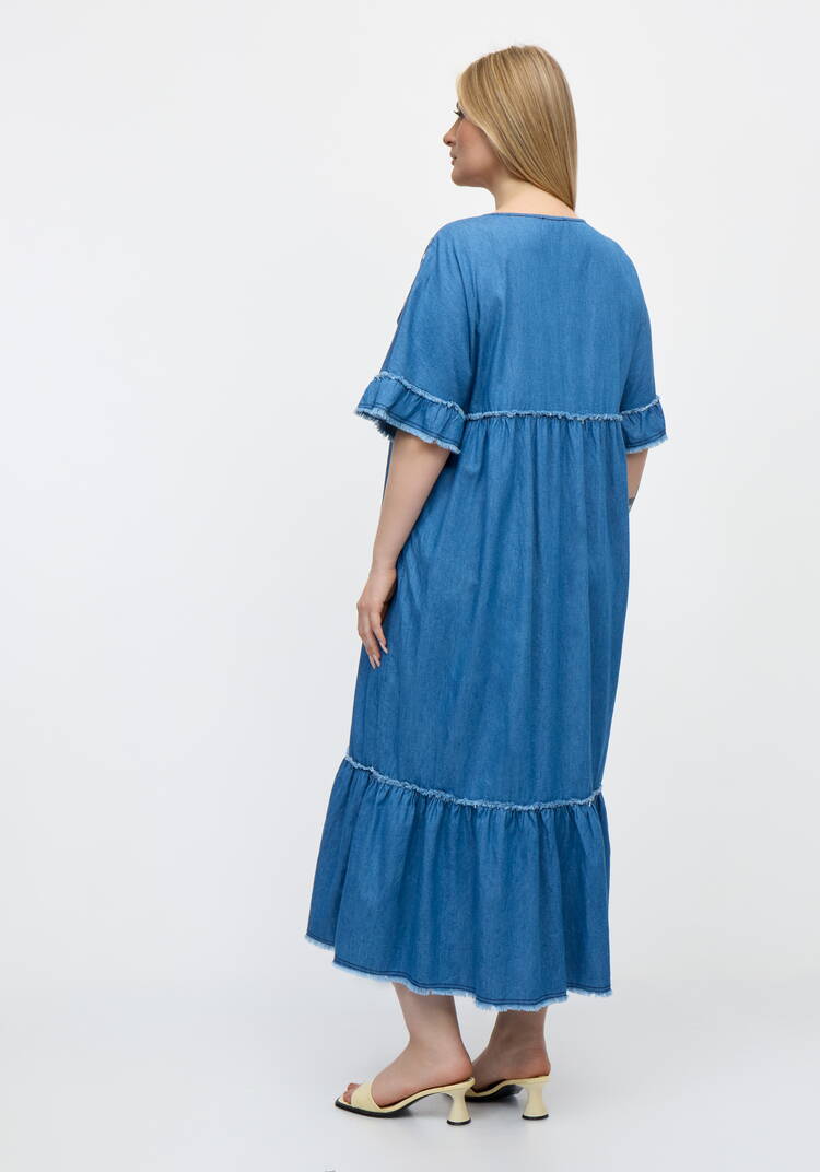 Платье бохо с вышивкой шир.  750, рис. 3