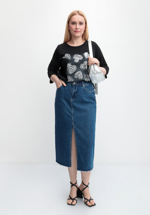 Блуза с принтом Сердца шир.  580, рис. 26