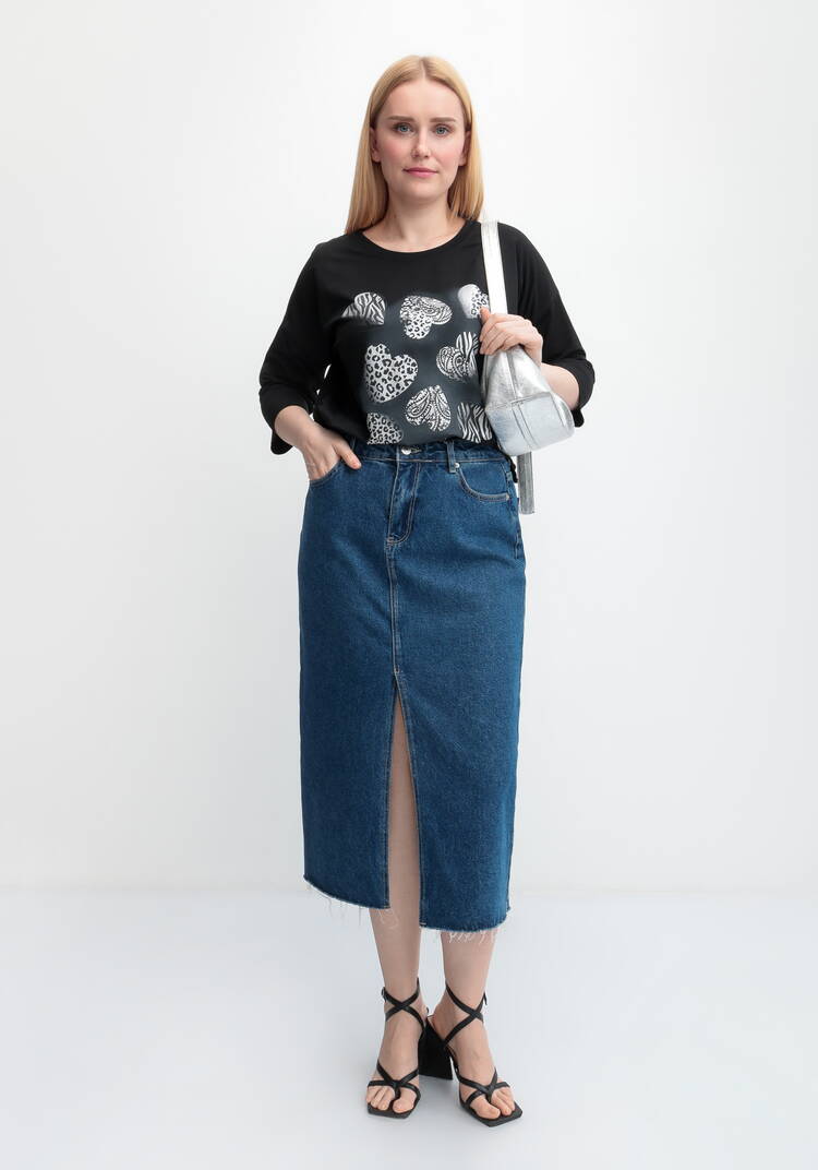 Блуза с принтом Сердца шир.  750, рис. 26