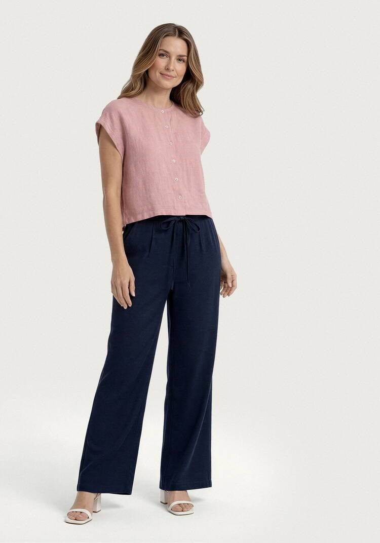 Брюки прямые от бедра из льна Шаила шир.  750, рис. 15