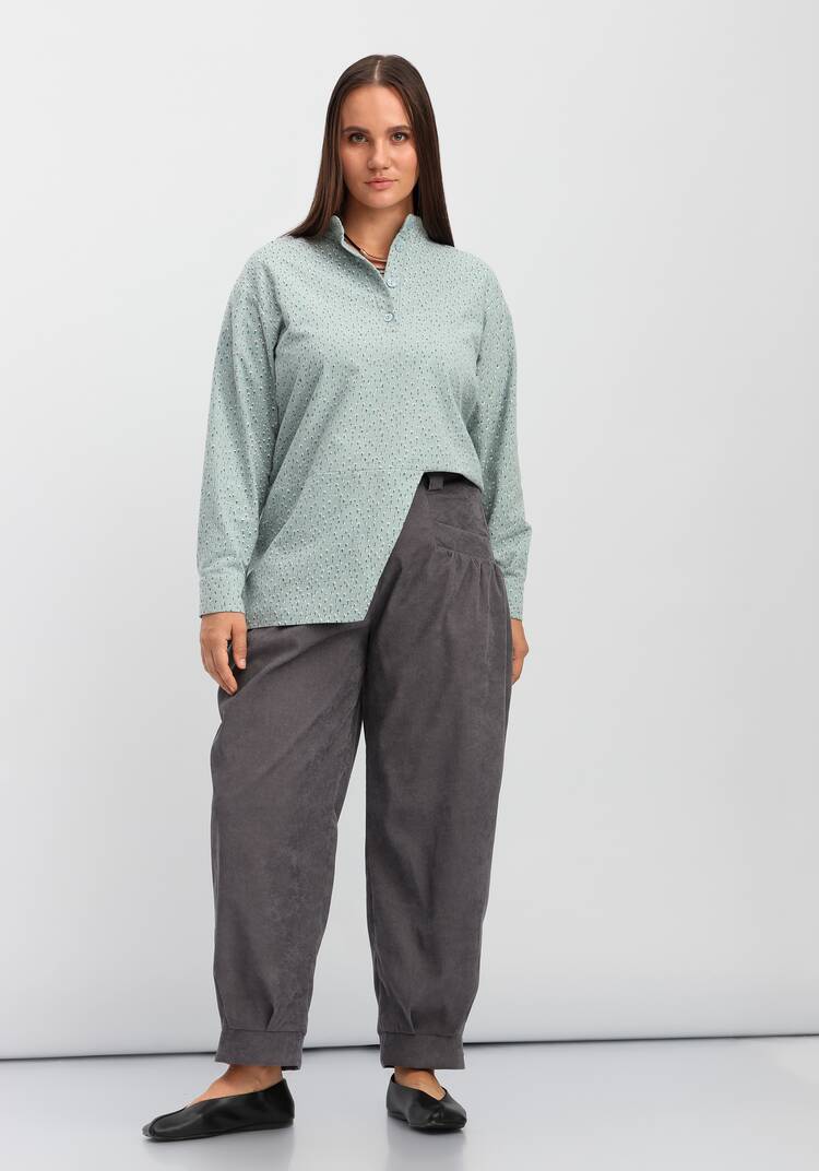 Брюки-бананы с манжетами по низу шир.  750, рис. 18