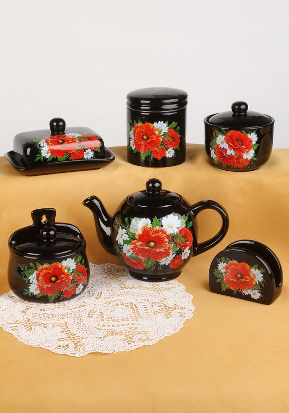 Чайник Маков цвет шир.  580, рис. 2