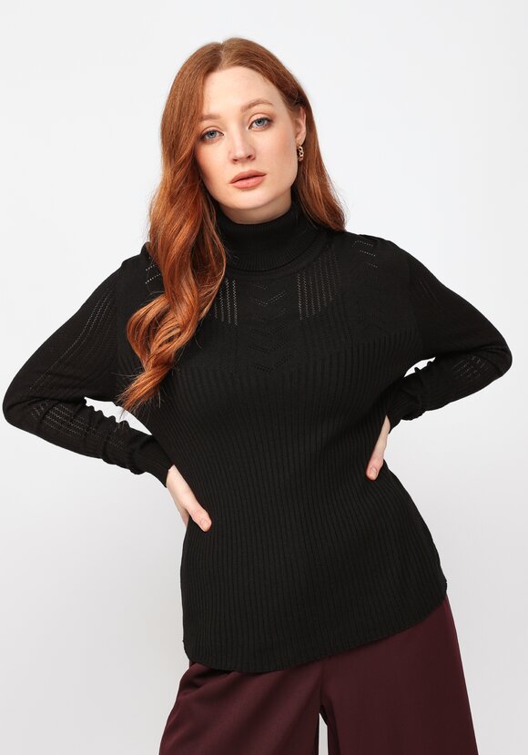 Водолазка из вискозы с ажурным узором шир.  580, рис. 36