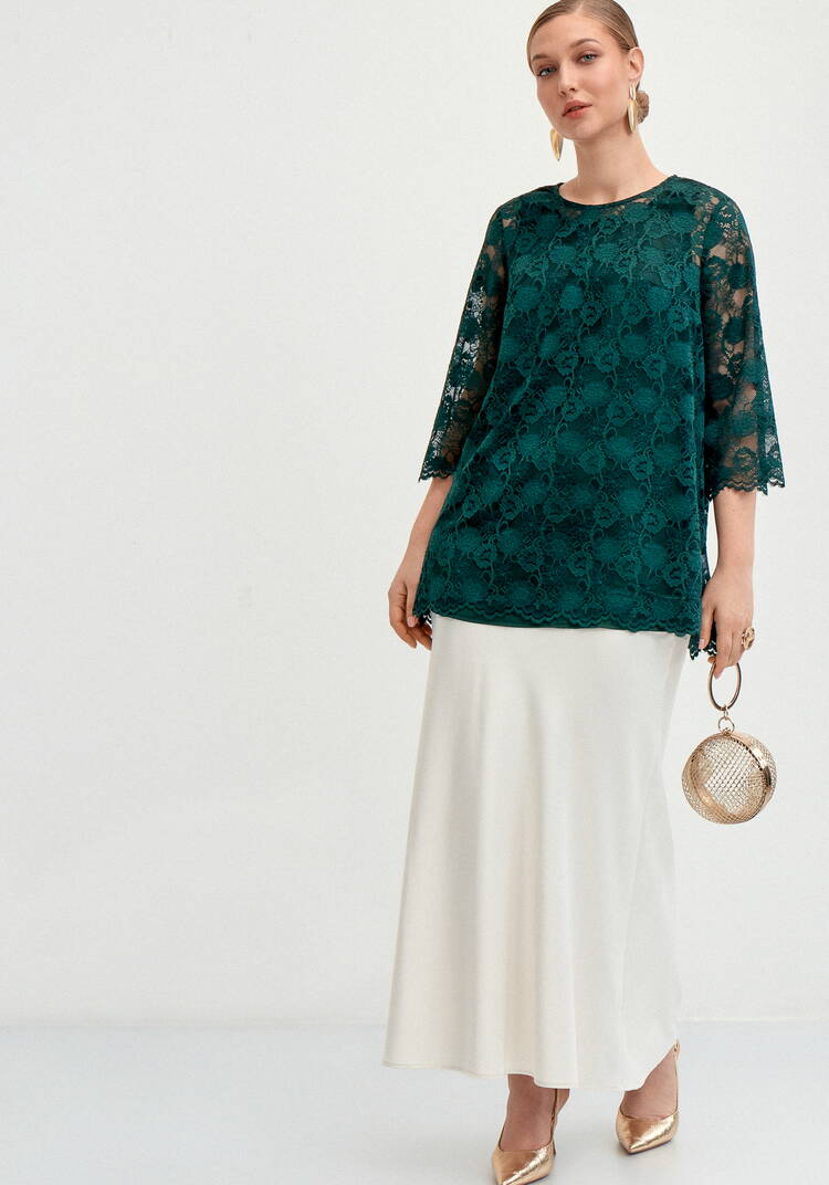 Туника из кружева с топом шир.  750, рис. 9