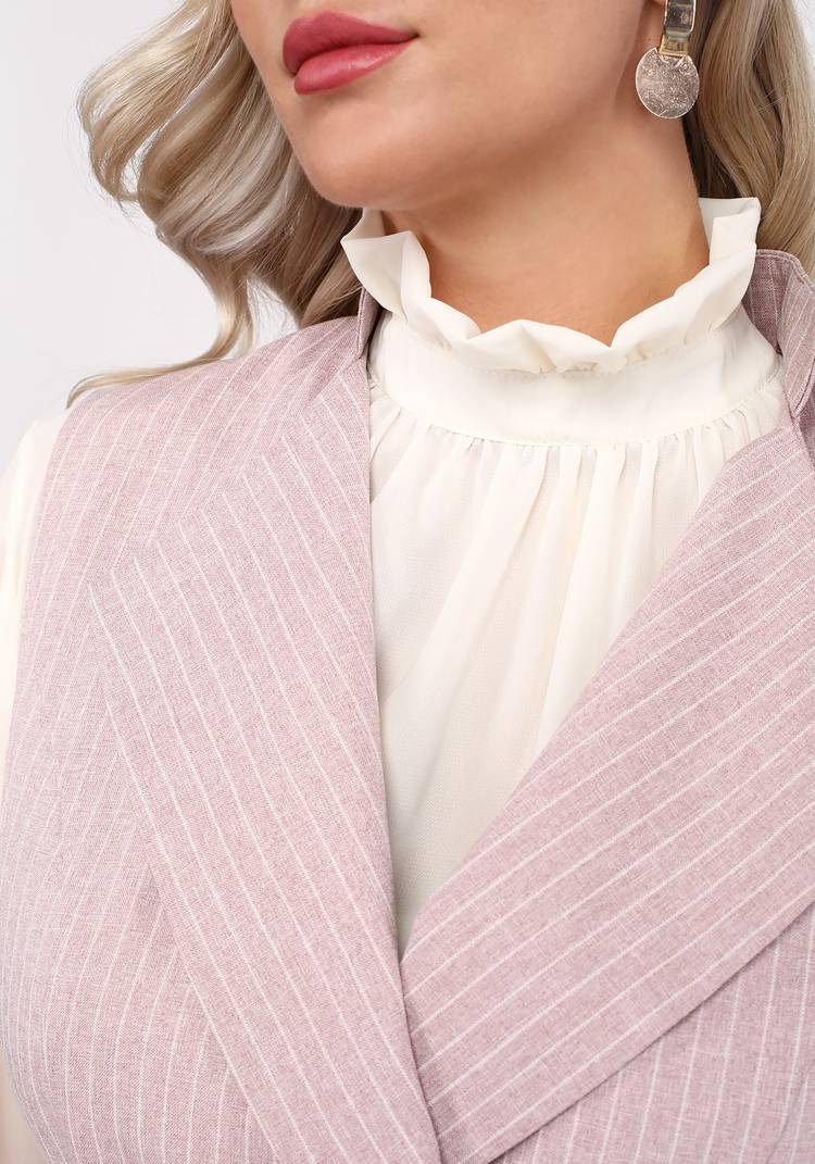 Блуза однотонная с застежкой на пуговицу шир.  750, рис. 10