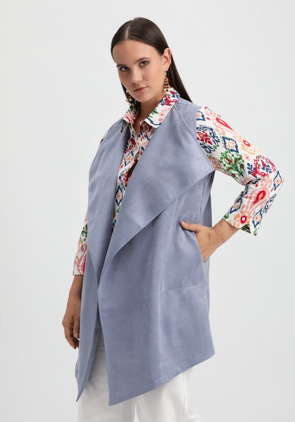 Жилет оверсайз с воротом апаш шир.  580, рис. 18