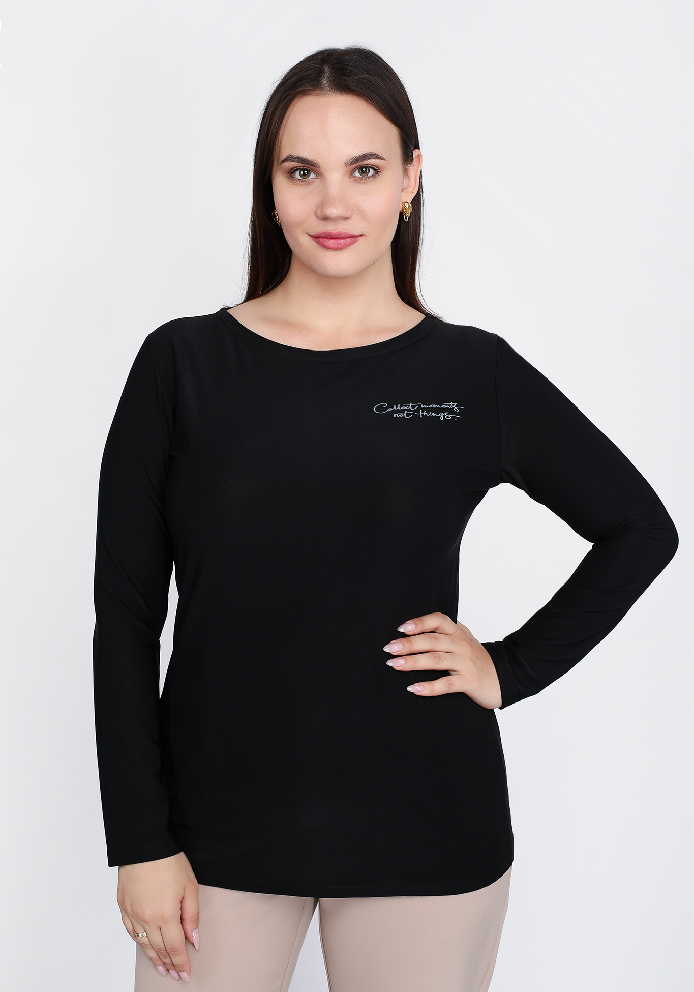 

Лонгслив "Вечерние краски", Черный