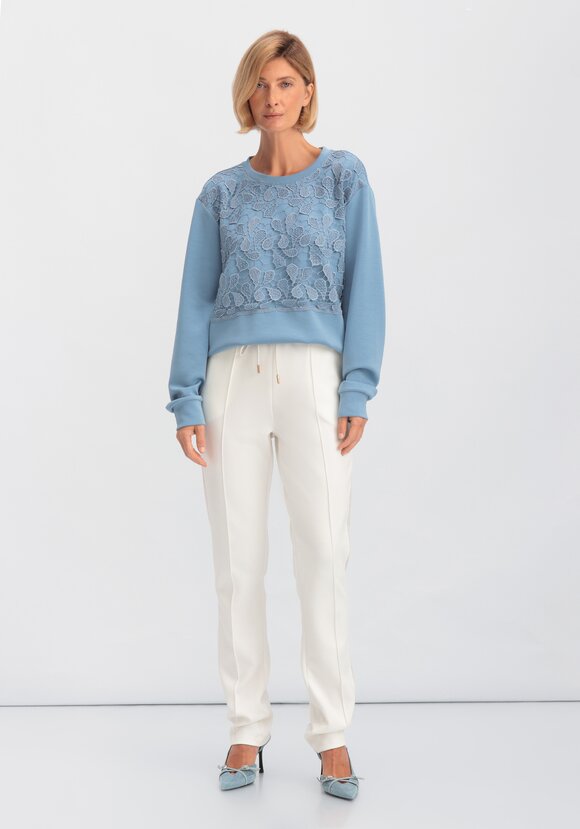 Брюки на резинке с лампасами и стрелками шир.  580, рис. 18