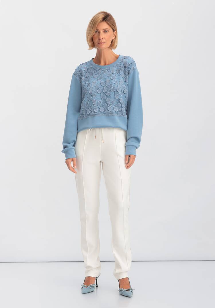 Брюки на резинке с лампасами и стрелками шир.  750, рис. 18