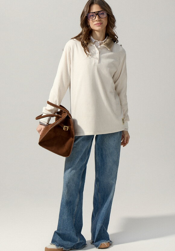 Поло с меховым воротником шир.  580, рис. 8