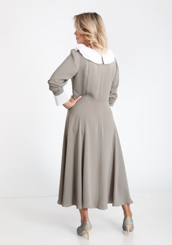 Платье со съемным воротником и манжетами шир.  580, рис. 6