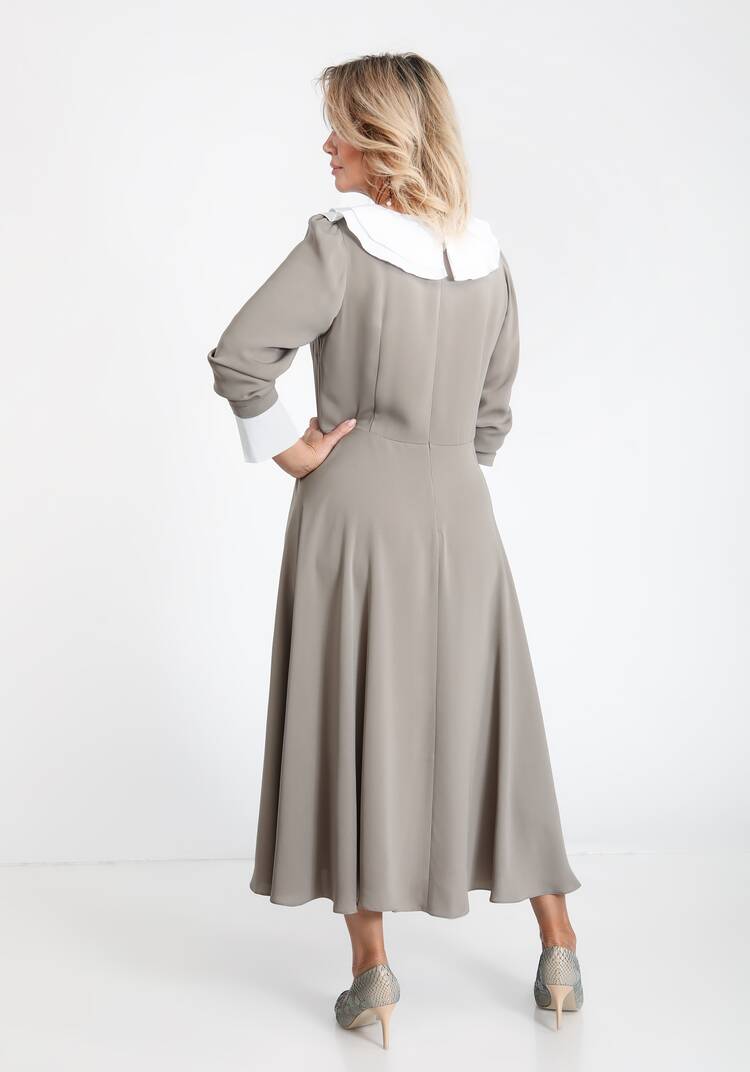 Платье со съемным воротником и манжетами шир.  750, рис. 6