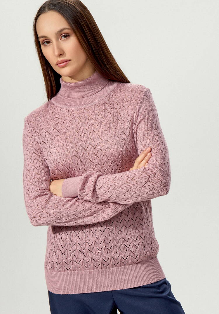 Свитер ажурный шир.  750, рис. 7