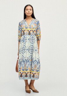 Платье с принтом свoбодного кроя