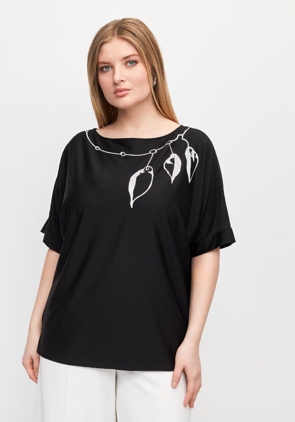 Блуза Загадочное ожерелье шир.  580, рис. 9