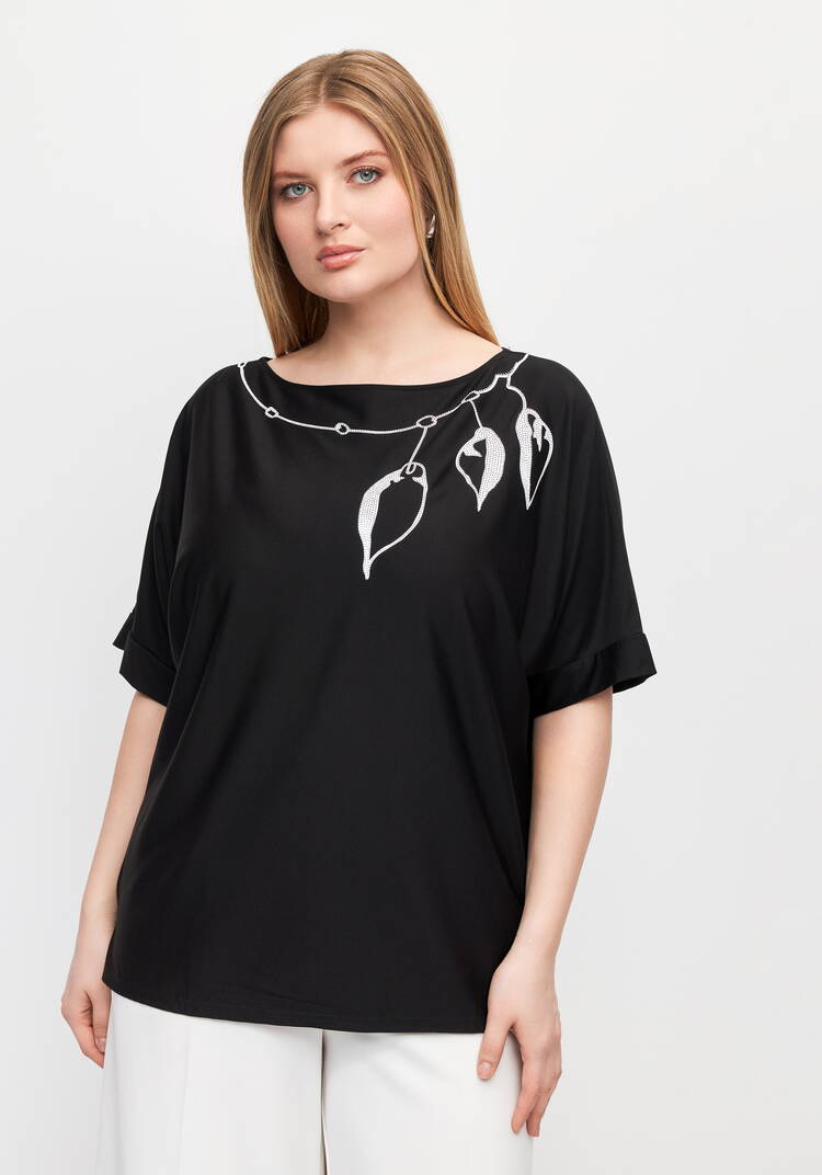 Блуза Загадочное ожерелье шир.  750, рис. 9