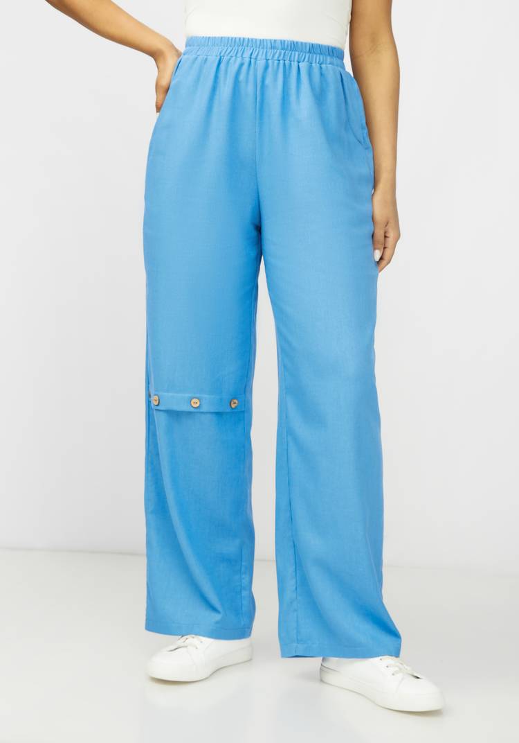 Брюки с декоративной складкой впереди шир.  750, рис. 15