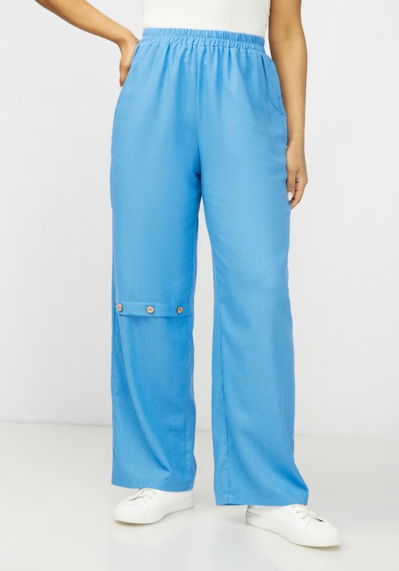 Брюки с декоративной складкой впереди шир.  580, рис. 15