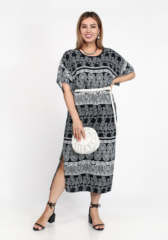 Платье Стильный узор шир.  580, рис. 13