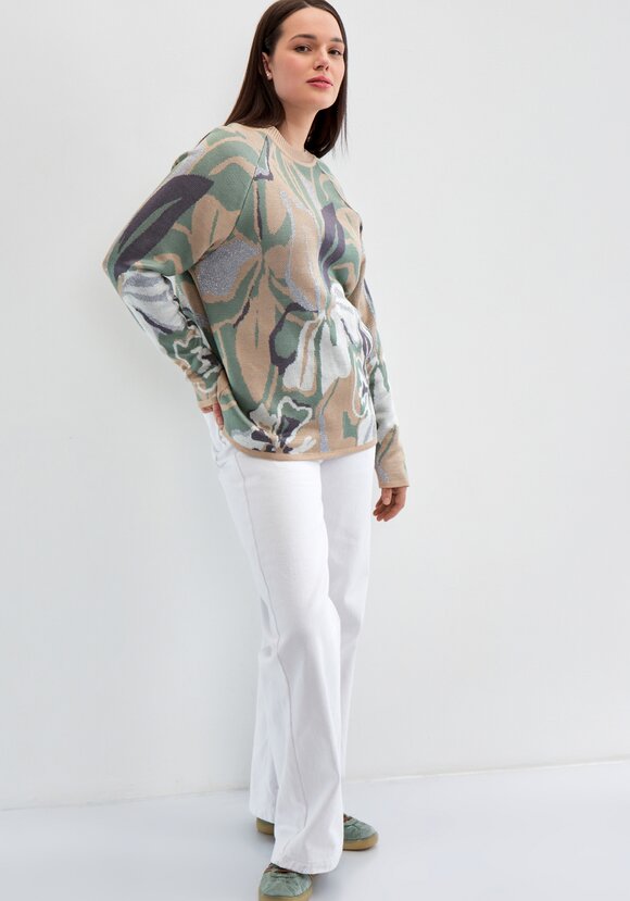 Джемпер с растительным орнаментом шир.  580, рис. 34