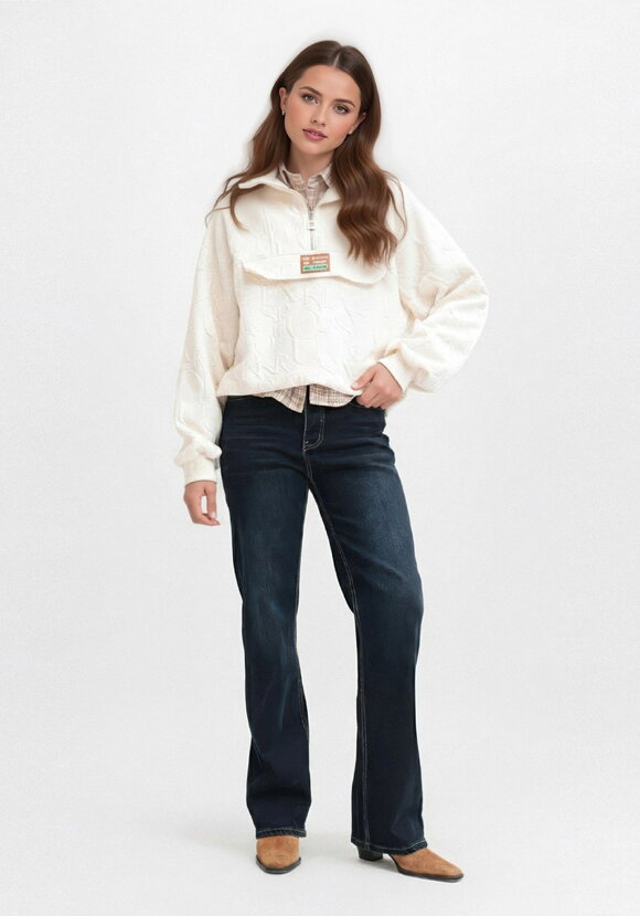 Джинсы с аппликацией сзади шир.  580, рис. 7