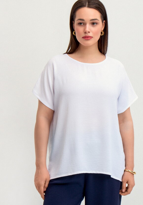 Блуза с круглой горловиной и разрезами шир.  580, рис. 26