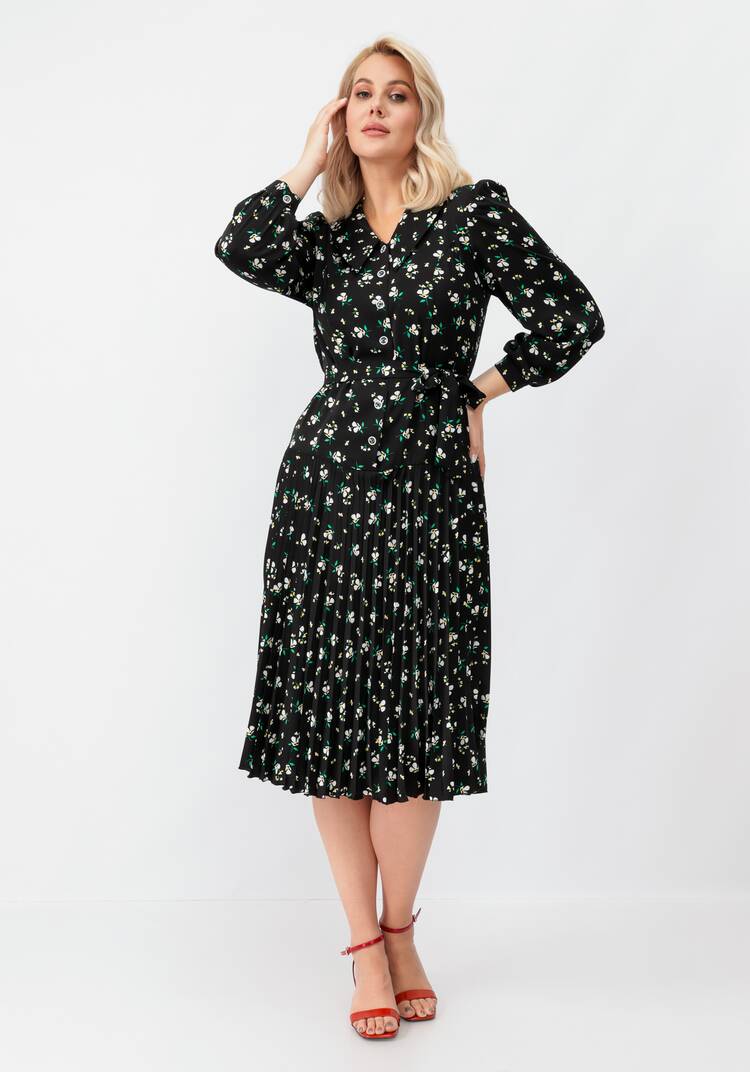 Платье прямого силуэта с юбкой-плиссе шир.  750, рис. 14