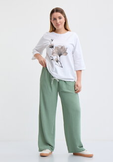 Брюки широкие прямые от бедра