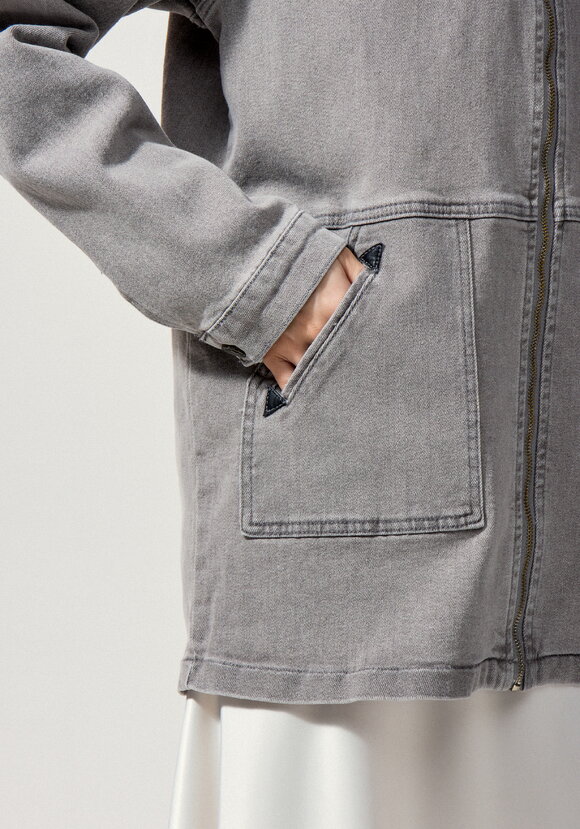 Джинсовая куртка с капюшоном шир.  580, рис. 14