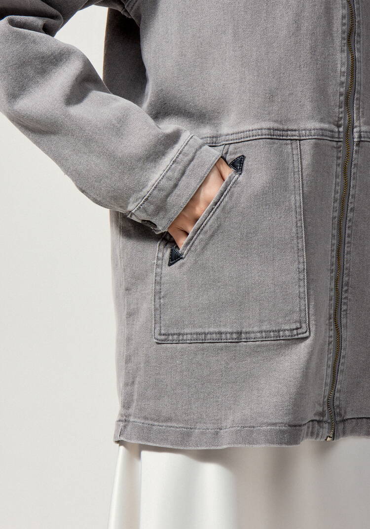 Джинсовая куртка с капюшоном шир.  750, рис. 14