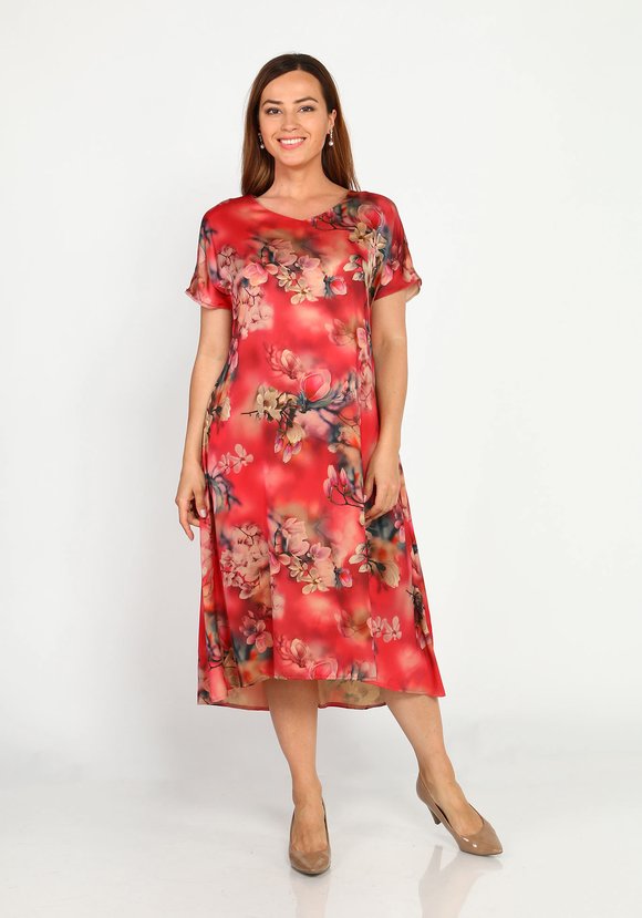 Платье с принтом свободного силуэта шир.  580, рис. 5