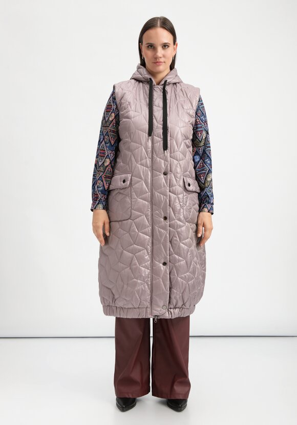 Жилет оверсайз удлинённый с капюшоном шир.  580, рис. 24