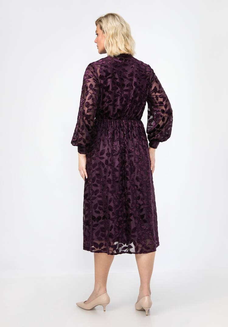 Платье из бархата с воротником-стойкой шир.  750, рис. 3